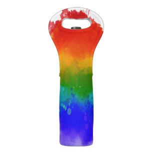 SlipperyJoe's modern pride splatter energy and col Wine Bag