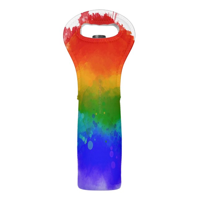SlipperyJoe's modern pride splatter energy and col Wine Bag (Front)