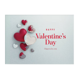 SlipperyJoe's modern Valentine's Day layout artist Acrylic Print