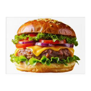 SlipperyJoe's mouthwatering cheeseburger crispy ba Acrylic Print