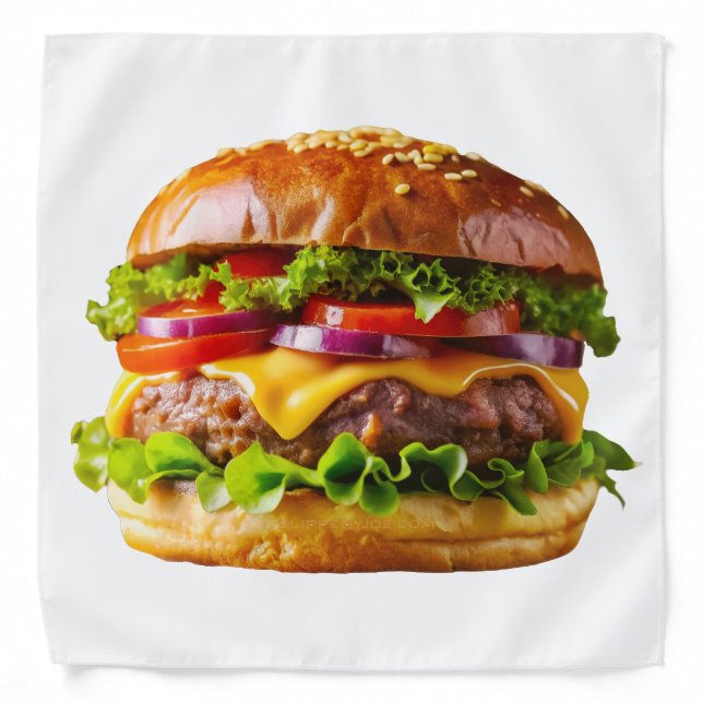 SlipperyJoe's mouthwatering cheeseburger crispy ba Bandana (Front)