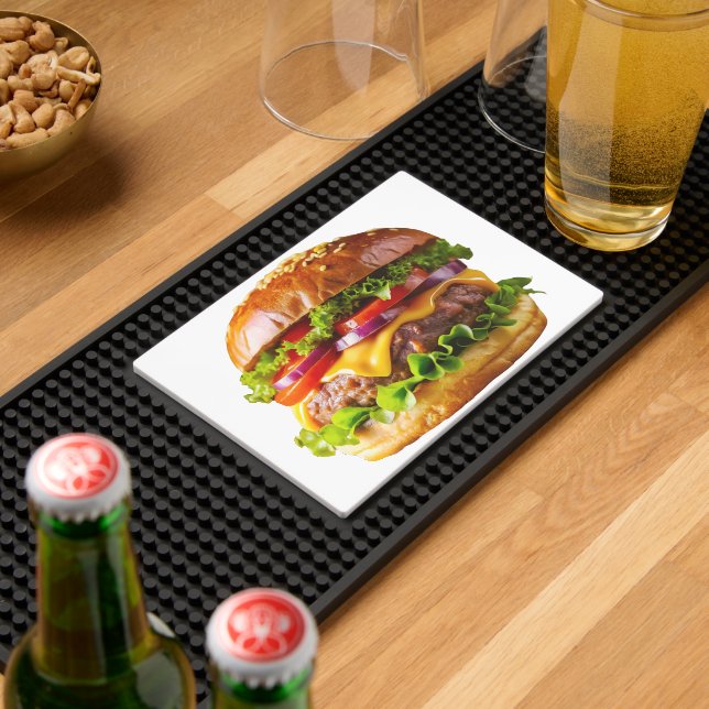 SlipperyJoe's mouthwatering cheeseburger crispy ba Bar Mat (Insitu (Bar 2))