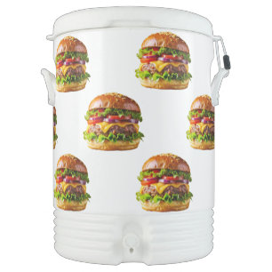 SlipperyJoe's mouthwatering cheeseburger crispy ba Beverage Cooler