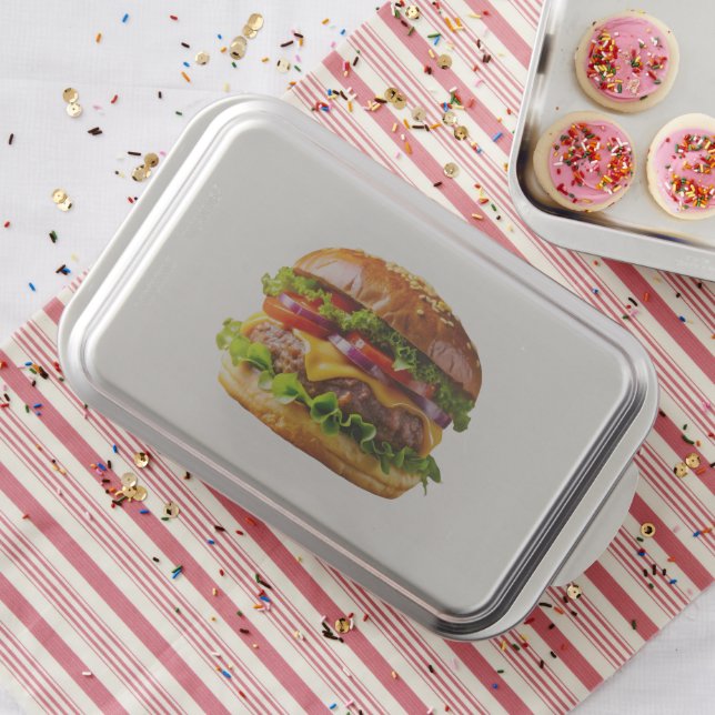 SlipperyJoe's mouthwatering cheeseburger crispy ba Cake Pan (In Situ)