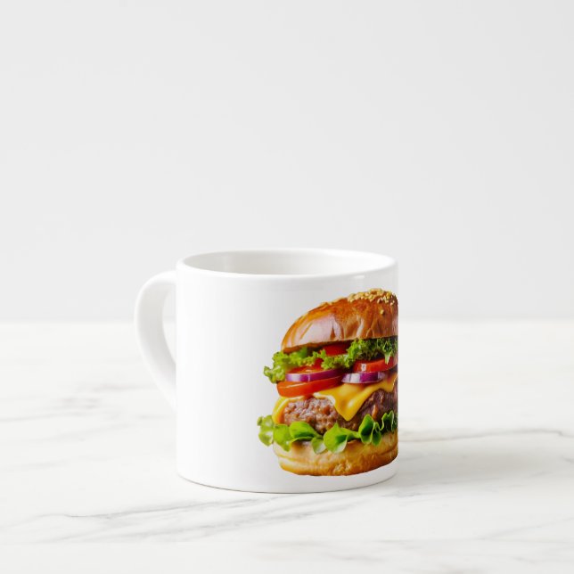 SlipperyJoe's mouthwatering cheeseburger crispy ba Espresso Cup (Front Left)