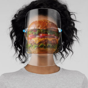 SlipperyJoe's mouthwatering cheeseburger crispy ba Face Shield