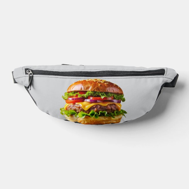 SlipperyJoe's mouthwatering cheeseburger crispy ba Fanny Pack (Lay Down)
