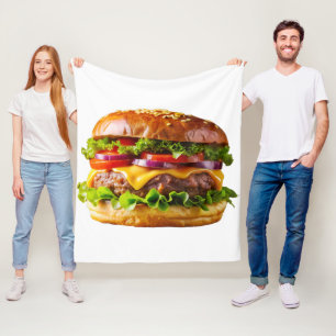 SlipperyJoe's mouthwatering cheeseburger crispy ba Fleece Blanket