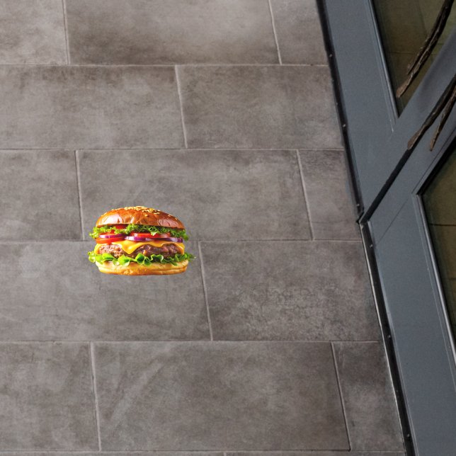 SlipperyJoe's mouthwatering cheeseburger crispy ba Floor Decals (Restaurant)
