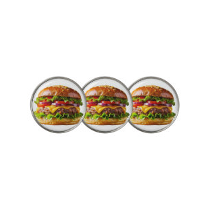 SlipperyJoe's mouthwatering cheeseburger crispy ba Golf Ball Marker