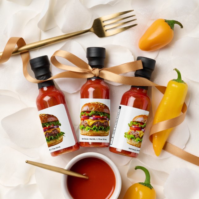 SlipperyJoe's mouthwatering cheeseburger crispy ba Hot Sauces (Wedding)