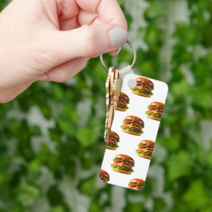 SlipperyJoe's mouthwatering cheeseburger crispy ba Keychain
