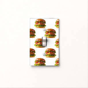 SlipperyJoe's mouthwatering cheeseburger crispy ba Light Switch Cover