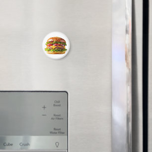 SlipperyJoe's mouthwatering cheeseburger crispy ba Magnet