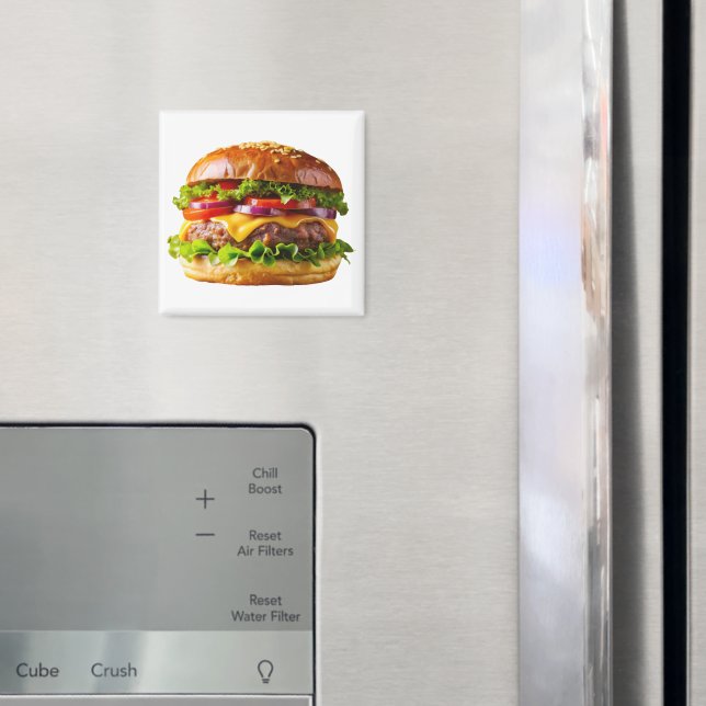 SlipperyJoe's mouthwatering cheeseburger crispy ba Magnet (In Situ (Fridge))
