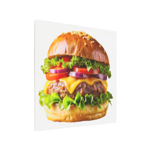 SlipperyJoe's mouthwatering cheeseburger crispy ba Metal Print