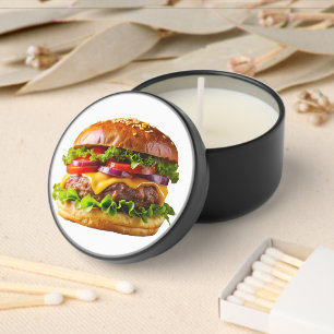 SlipperyJoe's mouthwatering cheeseburger crispy ba Mini Candle Favors