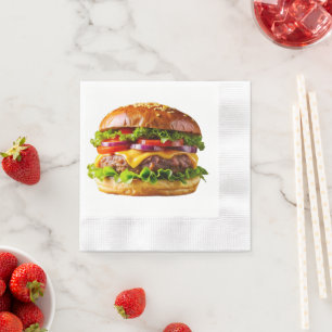 SlipperyJoe's mouthwatering cheeseburger crispy ba Napkins