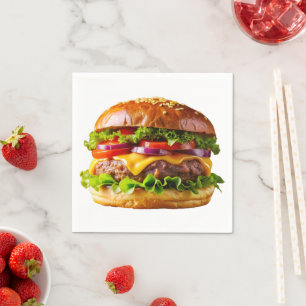 SlipperyJoe's mouthwatering cheeseburger crispy ba Napkins
