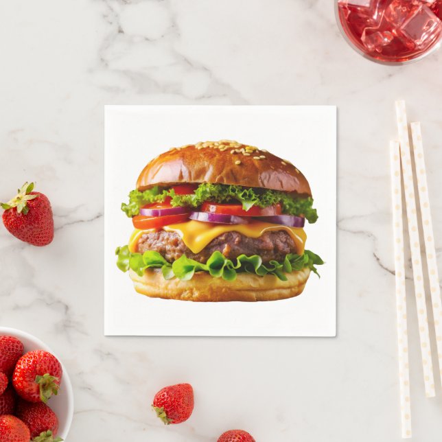 SlipperyJoe's mouthwatering cheeseburger crispy ba Napkins (Insitu)