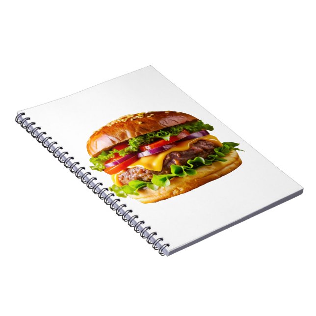 SlipperyJoe's mouthwatering cheeseburger crispy ba Notebook (Right Side)