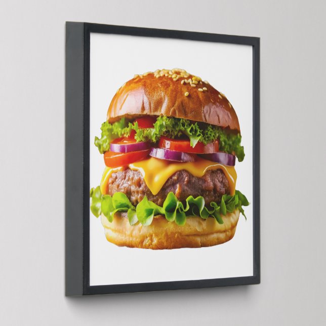 SlipperyJoe's mouthwatering cheeseburger crispy ba Peel And Stick Photo Tile (Angled)