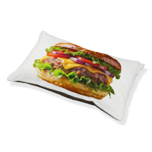 SlipperyJoe's mouthwatering cheeseburger crispy ba Pet Bed