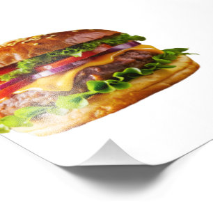 SlipperyJoe's mouthwatering cheeseburger crispy ba Photo Print