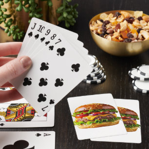SlipperyJoe's mouthwatering cheeseburger crispy ba Poker Cards