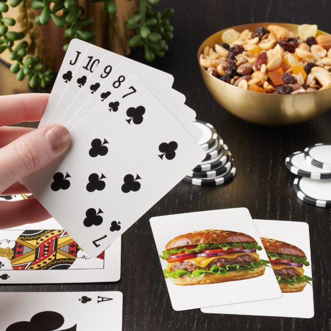 SlipperyJoe's mouthwatering cheeseburger crispy ba Poker Cards (In Situ)