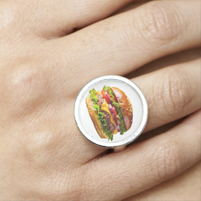 SlipperyJoe's mouthwatering cheeseburger crispy ba Ring (In Situ)