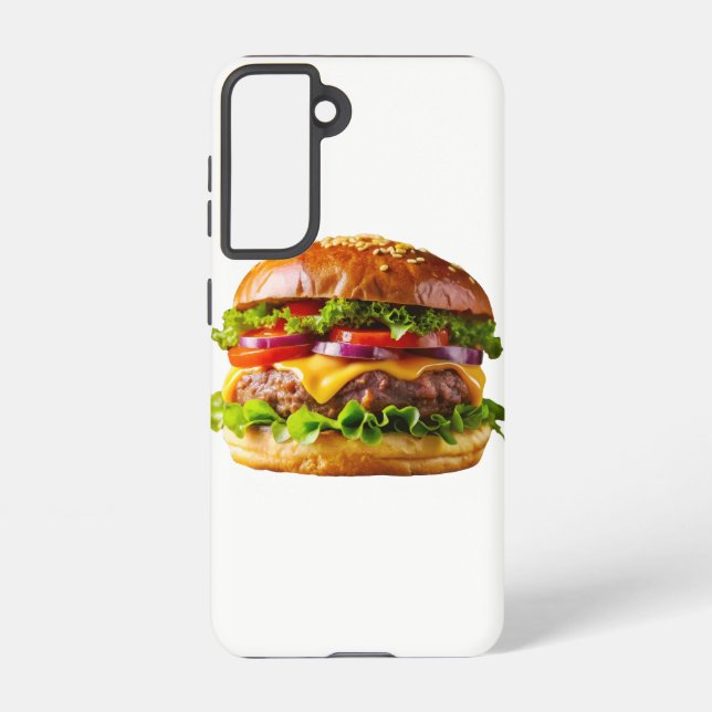 SlipperyJoe's mouthwatering cheeseburger crispy ba Samsung Galaxy Case (Back)