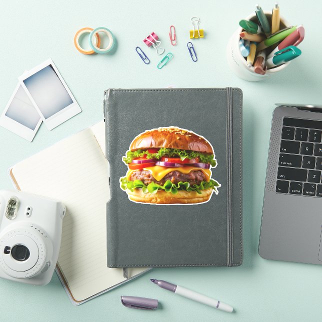 SlipperyJoe's mouthwatering cheeseburger crispy ba Sticker (iPad Cover)
