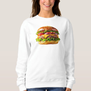 SlipperyJoe's mouthwatering cheeseburger crispy ba Sweatshirt