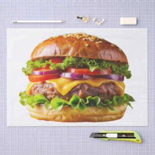 SlipperyJoe's mouthwatering cheeseburger crispy ba Tissue Paper
