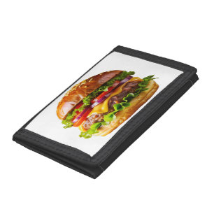 SlipperyJoe's mouthwatering cheeseburger crispy ba Tri-fold Wallet