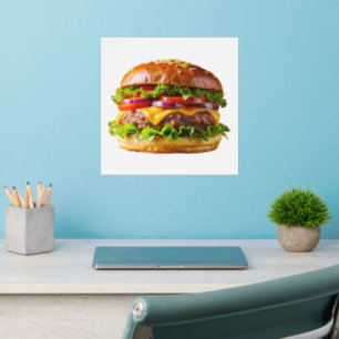 SlipperyJoe's mouthwatering cheeseburger crispy ba Wall Decal