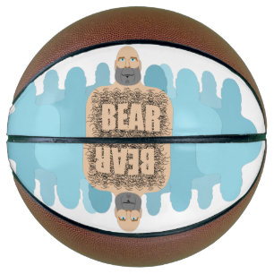 SlipperyJoe's muscular bald bear man stylized cart Basketball