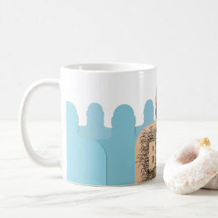 SlipperyJoe's muscular bald bear man stylized cart Coffee Mug