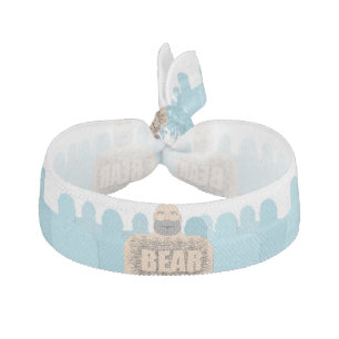 SlipperyJoe's muscular bald bear man stylized cart Elastic Hair Tie