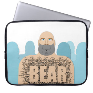 SlipperyJoe's muscular bald bear man stylized cart Laptop Sleeve