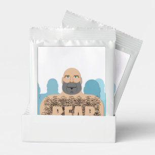 SlipperyJoe's muscular bald bear man stylized cart Lemonade Drink Mix