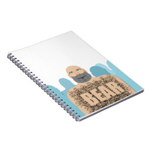 SlipperyJoe's muscular bald bear man stylized cart Notebook