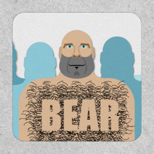 SlipperyJoe's muscular bald bear man stylized cart Patch