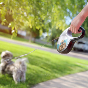 SlipperyJoe's muscular bald bear man stylized cart Retractable Pet Leash