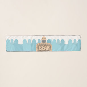 SlipperyJoe's muscular bald bear man stylized cart Scarf