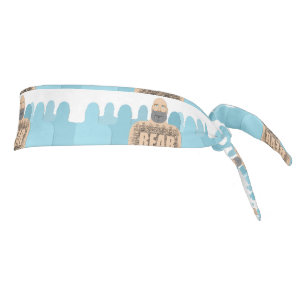 SlipperyJoe's muscular bald bear man stylized cart Tie Headband