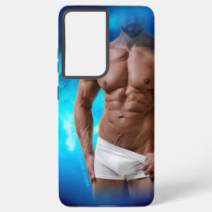 SlipperyJoe's muscular bearded man shirtless sixpa Samsung Galaxy S21 Ultra Case