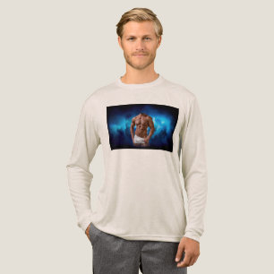 SlipperyJoe's muscular bearded man shirtless sixpa Tri-Blend Shirt