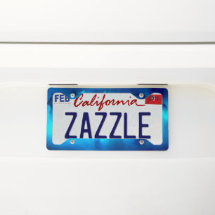 SlipperyJoe's muscular bearded man white underwear License Plate Frame